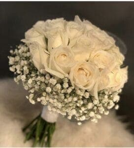 Pure Elegance White Rose Bouquet